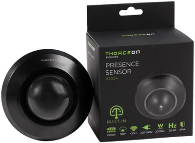 Détecteur de présence Enzo IR plafonnier | 360 degrés ip44 noir - 3900553