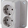 Boîte de jonction pour boîte de câbles, y compris. 2 WC filaires gris
