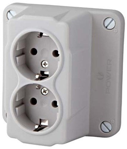 Boîte de jonction pour boîte de câbles, y compris. 2 WC filaires gris