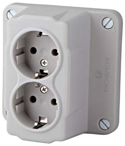 Boîte de jonction pour boîte de câbles, y compris. 2 WC filaires gris