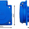 Enzo ABL prise encastrable IP54 bleue avec couvercle 4681098