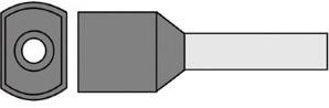 Enzo virole isolée twin 4,0x12 gris - 4422060