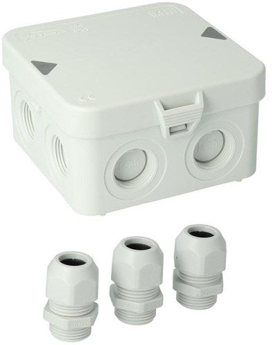 Enzo attema boîte à câbles attema ak1 + 3 presse-étoupes m20 ip65 4034020