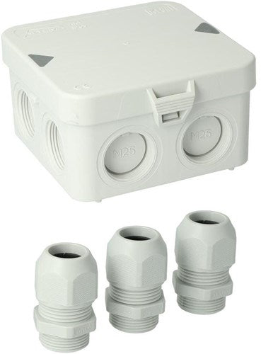 Enzo attema boîte à câbles attema ak1 + 3 presse-étoupes m25 ip65 - 4034022