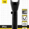 Enzo entac lampe de poche led 1w aluminium noir 1xaa 5700110