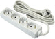 Enzo entac tcd ra cordon 4 voies 1,5 mètre blanc 6872560