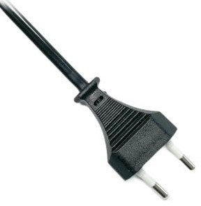 Enzo cordon euro 2x0,75 noir 3 mètres 1065620