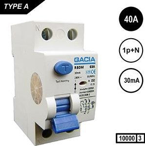 Disjoncteur différentiel Enzo Gacia 40a. 30ma 2p gacia - 4517780