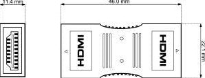 Connecteur Enzo HDMI 2 x femelle 7580698