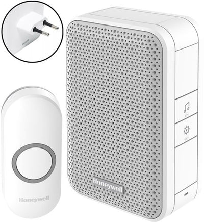 Sonnette enfichable sans fil Enzo Honeywell avec bouton poussoir 100m - 8421030