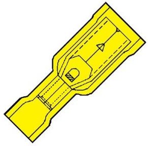 Enzo cosse fiche ronde femelle ISO jaune 5mm - 4433670