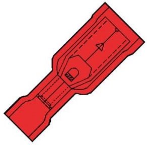 Enzo cosse fiche ronde femelle ISO rouge 4mm - 4433070