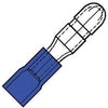 Enzo cosse de câble fiche ronde mâle bleu 5mm - 4433360