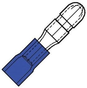 Enzo cosse de câble fiche ronde mâle bleu 5mm - 4433360