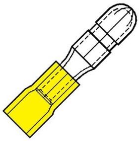 Enzo cosse de câble fiche ronde mâle jaune 5mm - 4433660