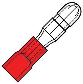 Enzo cosse fiche ronde mâle rouge 4mm - 4433060