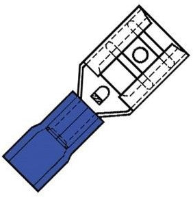 Enzo cosse fiche plate femelle bleu 6,3x0,8mm - 4433320