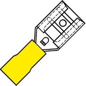 Enzo cosse fiche plate femelle jaune 6,3x0,8mm - 4433620