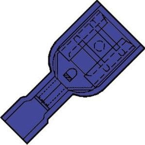 Enzo cosse fiche plate femelle ISO bleu 6,3x0,8mm - 4433330
