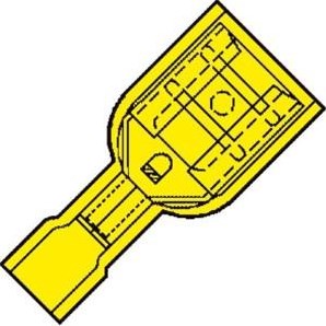 Enzo cosse fiche plate femelle ISO jaune 6,3x0,8mm - 4433630