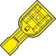 Enzo cosse fiche plate femelle ISO jaune 6,3x0,8mm - 4433630