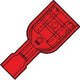 Enzo cosse fiche plate femelle ISO rouge 6,3x0,8mm - 4433030