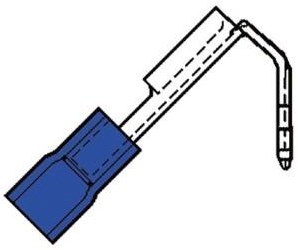 Enzo cosse fiche plate mâle+femelle bleu 6,3x0,8mm - 4433340
