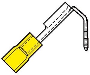 Enzo cosse fiche plate mâle+femelle jaune 6,3x0,8mm - 4433640