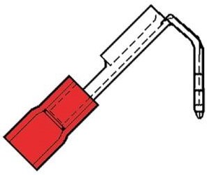 Enzo cosse fiche plate mâle+femelle rouge 6,3x0,8mm - 4433040