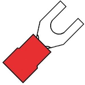 Enzo cosse de câble fourche rouge 5,3mm - 4433110