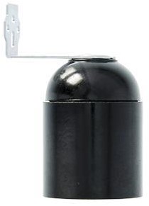 Douille Enzo e27 avec support noir 6042760