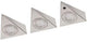 Enzo LED triangle spot set a3 | 7,5w | capteur infrarouge | 3000k | histoire de l'acier - 5018355
