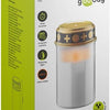 Lampe funéraire LED Enzo | 12 cm avec minuterie | blanc (sans batterie 2xc) | lumière commémorative | lumière funéraire | lumière de deuil - 5099412