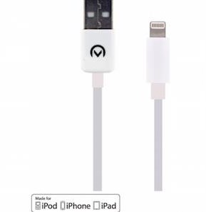 Enzo mobilise le câble de chargement USB Apple Lightning 1,0 mètre blanc - 9540010