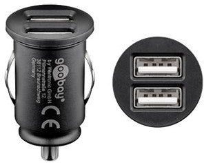 Enzo mobilise chargeur de voiture USB 2400ma noir + câble USB-C 1m 9540128