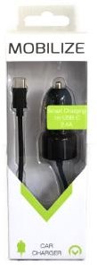 Enzo Mobilize chargeur de voiture USB 4200ma noir + câble USB-C 9540130