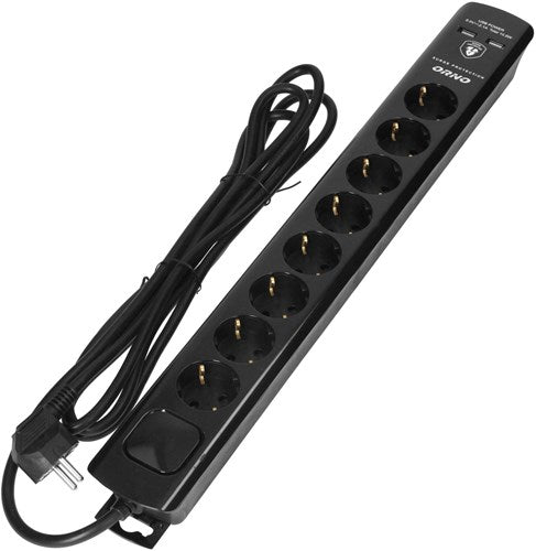 Parasurtenseur Enzo | 8 fois | 3m | 2x USB noir - 3873780