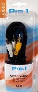 Enzo pro-1 3x tulipe mâle -> 3x tulipe mâle 1,5 mètres - 9247000