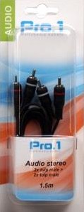Enzo pro-1 audio 2 tulipes mâles -> 2 tulipes mâles 1,5 mètres 9206000