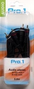 Enzo pro-1 audio 2 tulipes mâles -> 2 tulipes mâles 5 mètres 9206050