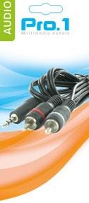 Enzo pro-1 audio 3,5 jack stéréo ->2 tulipe mâle 1,5 mètres 9201800