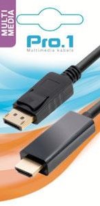 Enzo pro-1 displayport 20 broches mâle vers HDMI mâle 2,0 mètres - 9287010