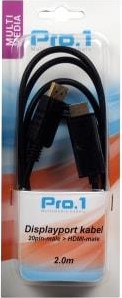 Enzo pro-1 displayport 20 broches mâle vers HDMI mâle 2,0 mètres - 9287010