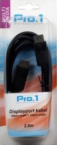 Enzo pro-1 displayport 20 broches mâle à mâle 2,0 mètres - 9286020