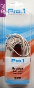 Enzo pro-1 modulaire 6p4c à 6p4c blanc 10 mètres - 9297030