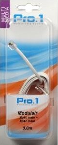 Enzo pro-1 modulaire 6p4c à 6p4c blanc 3,0 mètres 9297020