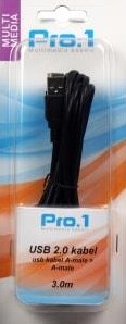 Câble USB Enzo pro-1 a-mâle -> a-mâle 3 mètres - 9280212