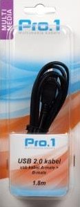 Câble USB Enzo pro-1 a-mâle -> b-mâle 1,8 mètres 9280200