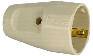 Prise femelle de terre Enzo, couplage blanc 6141631