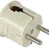 Prise de terre Enzo coudée en bakélite blanche mk 6140595